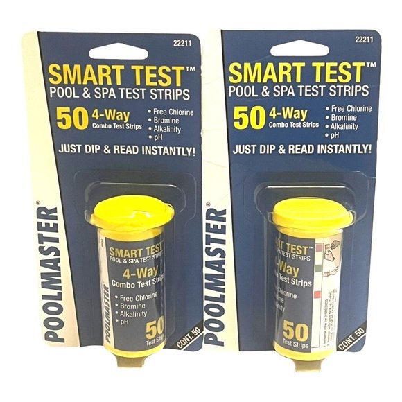 Poolmaster 22211 Smart Test 4-Way Pool and Spa Test Strips 2 PK- 50 Ct. each - Picture 2 of 3